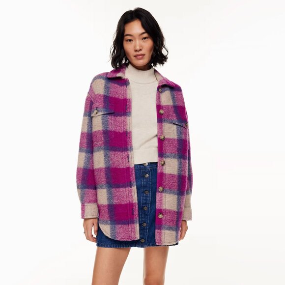 Wilfred "Ganna" Wool Shirt Jacket in Pink, size XS - Picture 1 of 10
